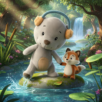 Zwei Freunde und das plätschernde Wasser