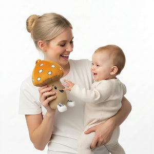 Lenabie Felix (Pilz) Kuscheltier – smartes Plüschtier für Babys und Kinder, kombinierbar mit dem Lenabo Smart Speaker, mitwachsend von 0–7 Jahren