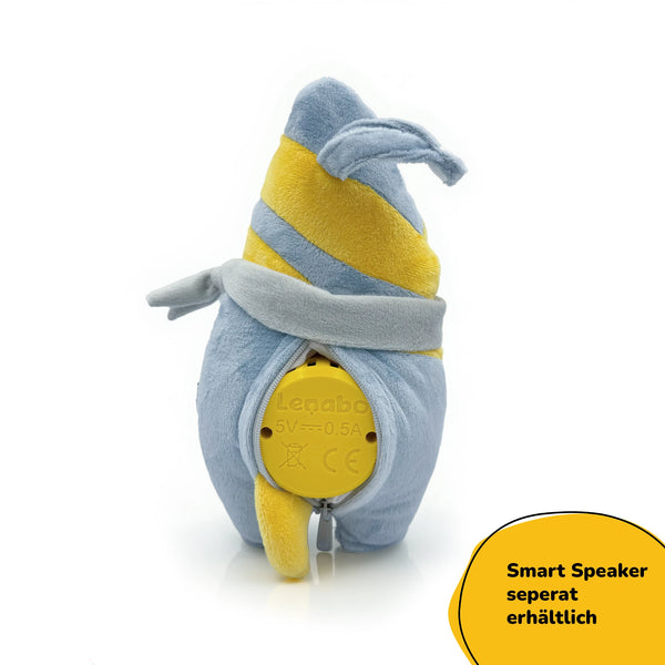 Lenabie Nalu (Surfboard) mit eingesetztem Lenabo Smart Speaker – Rückansicht mit Innentasche, Smart Speaker separat erhältlich, mitwachsendes Smart Toy von 0–7 Jahren