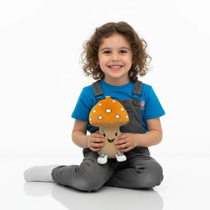 Lenabie Felix (Pilz) Kuscheltier für Babys und Kleinkinder – nutzbar mit dem Lenabo Smart Speaker, mitwachsendes Audio-Spielzeug von 0–7 Jahren