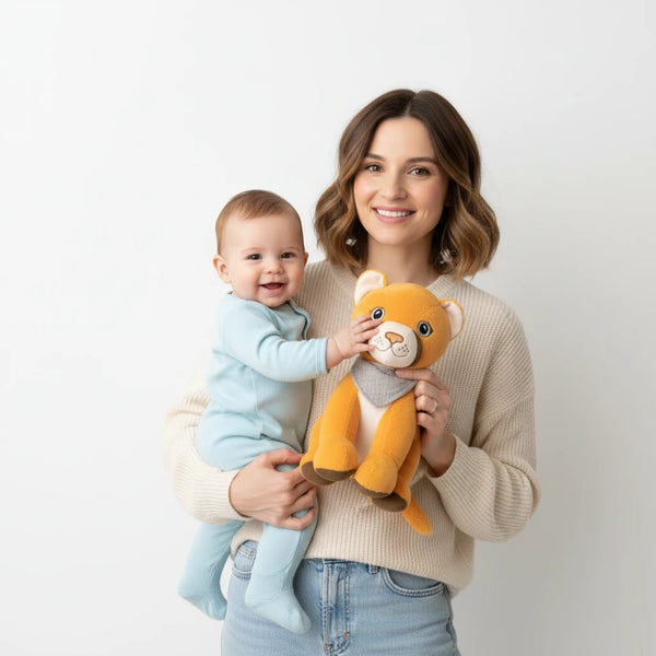 Lenabie Tali (Puma) Kuscheltier – smartes Plüschtier für Babys und Kinder, kombinierbar mit dem Lenabo Smart Speaker, mitwachsend von 0–7 Jahren